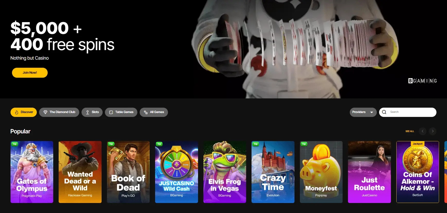 JustCasino Spins gratuits et bonus sans pari pas de dépôt