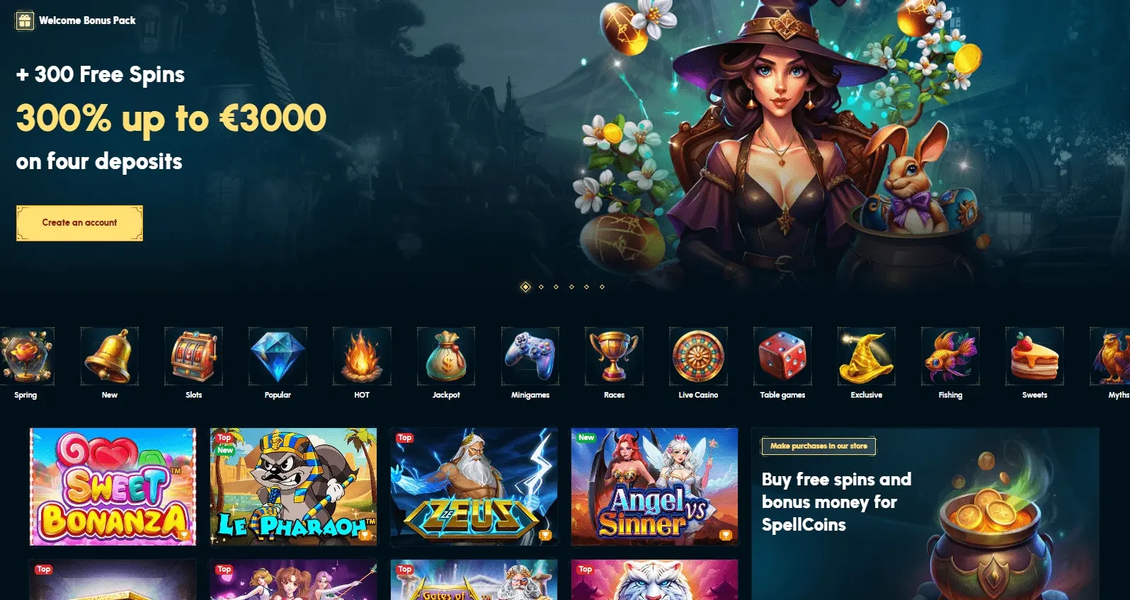 Spellin en ligne Casino Spins gratuits